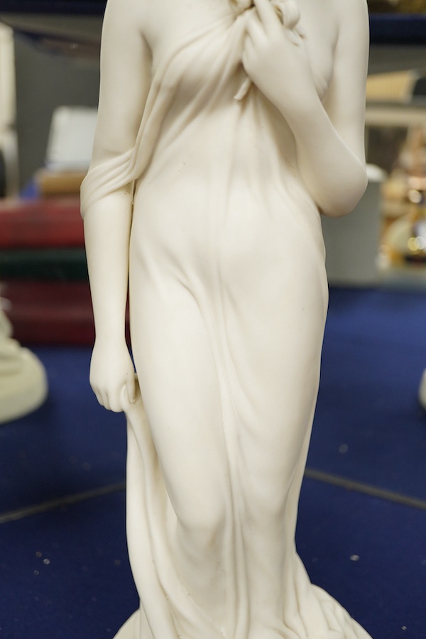 An Art Union of Great Britain Parian figure, circa 1860, modelled as a standing maiden, 43cm